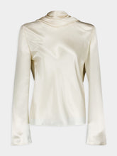 Saint Laurent Silk Roll-Neck Blouse