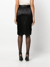Saint Laurent Silk Satin Crepe Pencil Skirt
