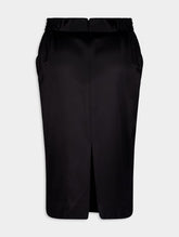 Saint Laurent Silk Satin Crepe Pencil Skirt