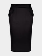 Saint Laurent Silk Satin Crepe Pencil Skirt