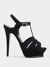 Saint Laurent Tribute 105mm Platform Black Sandals