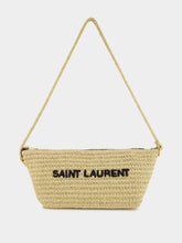 Saint Laurent Woven Raffia Shoulder Bag