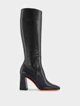 Santoni 85mm Square-Toe Leather Boots