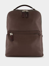 Santoni Brown Leather Backpack