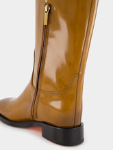 Santoni Camel Leather Knee-High Boots