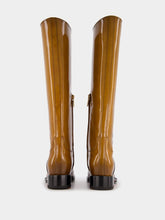 Santoni Camel Leather Knee-High Boots