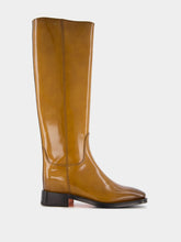 Santoni Camel Leather Knee-High Boots