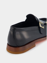 Santoni Double-Buckle Leather Loafers