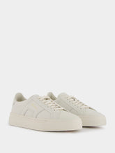 Santoni Double Buckle Leather Sneakers
