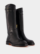 Santoni Knee-Length Leather Boots