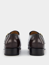 Santoni Leather double-buckle shoes
