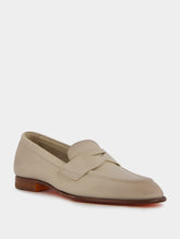 Santoni Leather Penny Loafers