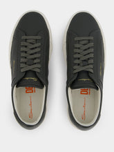 Santoni Logo-Print Contrasting-Sole Leather Sneakers
