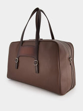 Santoni Logo-Stamp Leather Weekend Bag
