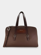 Santoni Logo-Stamp Leather Weekend Bag