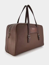 Santoni Logo-Stamp Leather Weekend Bag