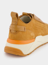Santoni Panelled Grained Leather Sneakers