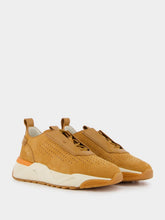 Santoni Panelled Grained Leather Sneakers