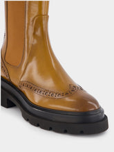 Santoni Polished Leather Chelsea Boots