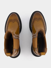 Santoni Polished Leather Chelsea Boots