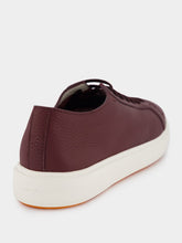 Santoni Textured-Leather Low-Top Sneakers
