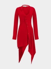 Stella McCartney Asymmetric Seam Cut-Out Dress