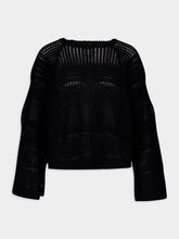 Stella McCartney Crochet-Knit Black Blouse