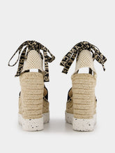 Stella McCartney Gaia Canvas 140mm Wedge Espadrilles