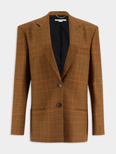 Stella McCartney Prince Of Wales Check-Pattern Wool Oversized Blazer