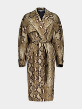 Stella McCartney Python-Print Belted Trench