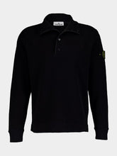 Stone Island Button-Up Cotton Blend Sweatshirt