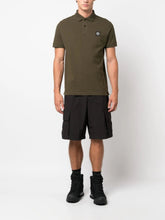 Stone Island Compass-Motif Short-Sleeved Polo Shirt