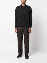 Stone Island Compass-Patch Cotton Shirt Jacket