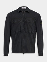 Stone Island Compass-Patch Cotton Shirt Jacket