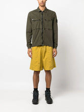 Stone Island Compass-Patch Cotton Shirt Jacket
