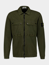 Stone Island Compass-Patch Cotton Shirt Jacket