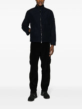 Stone Island Water-Repellent Blue Stand-Up Colar Jacket