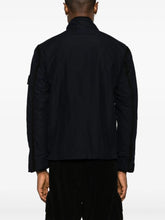 Stone Island Water-Repellent Blue Stand-Up Colar Jacket