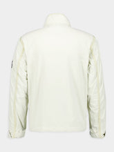 Stone Island Water-Repellent White Stand-Up Colar Jacket
