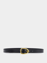 Tom Ford Crackled Leather Angled Buckle Belt