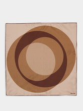 Tom Ford Geometric Elegance Brown Silk Scarf