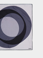 Tom Ford Geometric Elegance Grey Silk Scarf