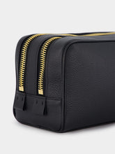 Tom Ford Grain Leather Double Zip Dopp Wash Bag