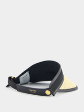 Tom Ford Leather-Trimmed Raffia-Effect Visor