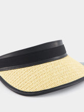 Tom Ford Leather-Trimmed Raffia-Effect Visor