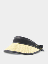 Tom Ford Leather-Trimmed Raffia-Effect Visor