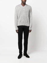 Tom Ford Mohair Blend Melange V Neck Jumper
