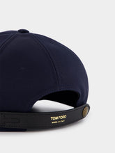 Tom Ford Monogrammed Blue Canvas Cap