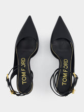 Tom Ford Padlock Slingback 55mm Leather Pumps