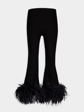 Valentino Garavani Feather-Trim Stretched Viscose Trousers